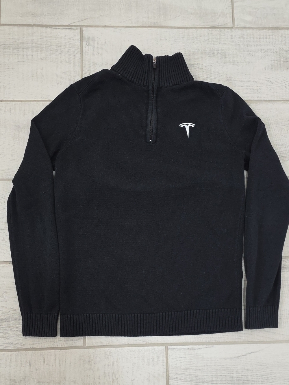 Tesla Quarter Zip Sweater Men's Size XS Cotton Blend Casual Fall